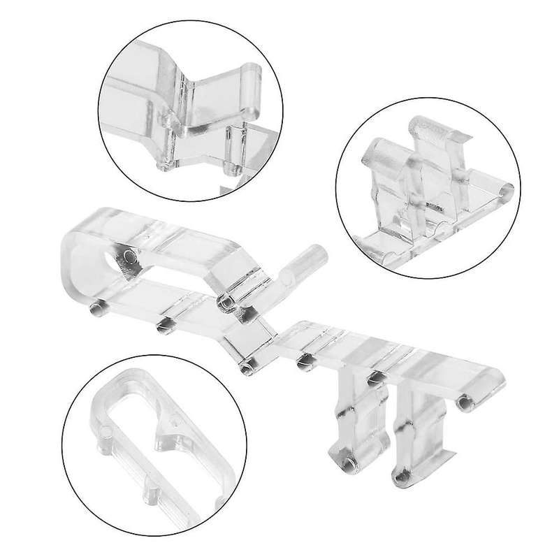 40pcs 2.12inch Clear Plastic Valance Retainer Clips for Blind Valance