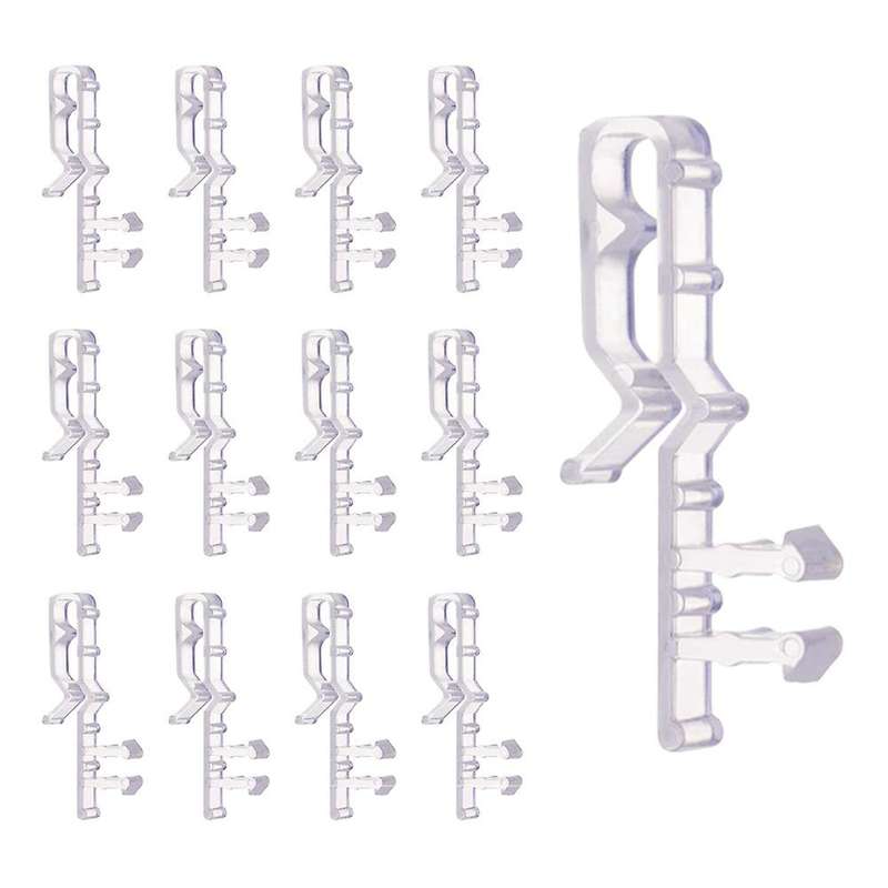 40pcs 2.12inch Clear Plastic Valance Retainer Clips for Blind Valance