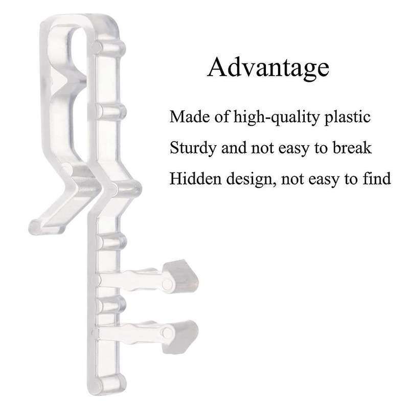 40pcs 2.12inch Clear Plastic Valance Retainer Clips for Blind Valance