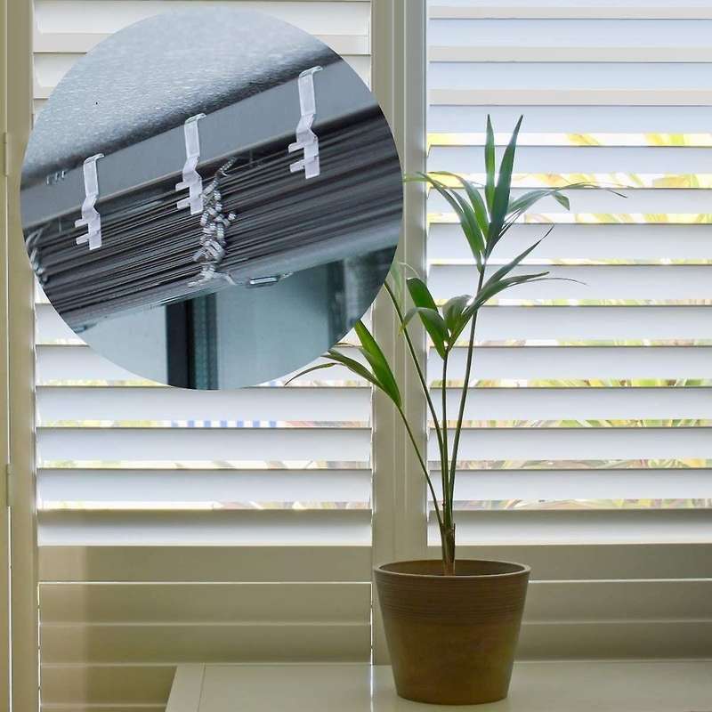 40pcs 2.12inch Clear Plastic Valance Retainer Clips for Blind Valance