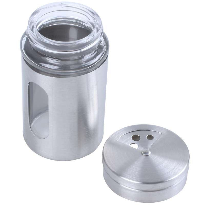 Stainless Steel Flour Sifter Cup Jar Toothpick Storage Bottle