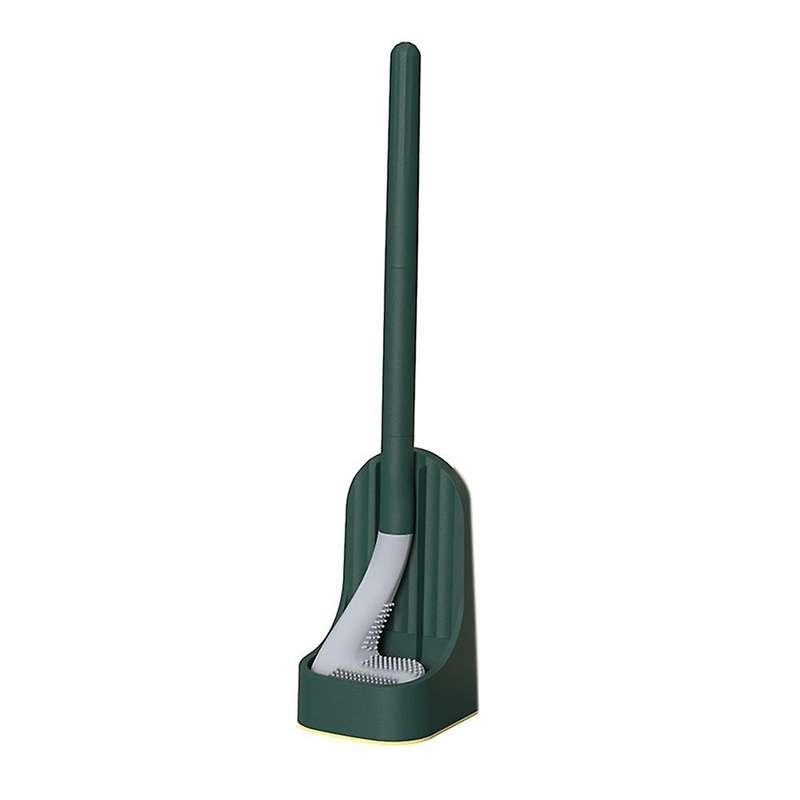 Golf Head Silicone Toilet Brush Cleaner Cleaning Brushes, Green