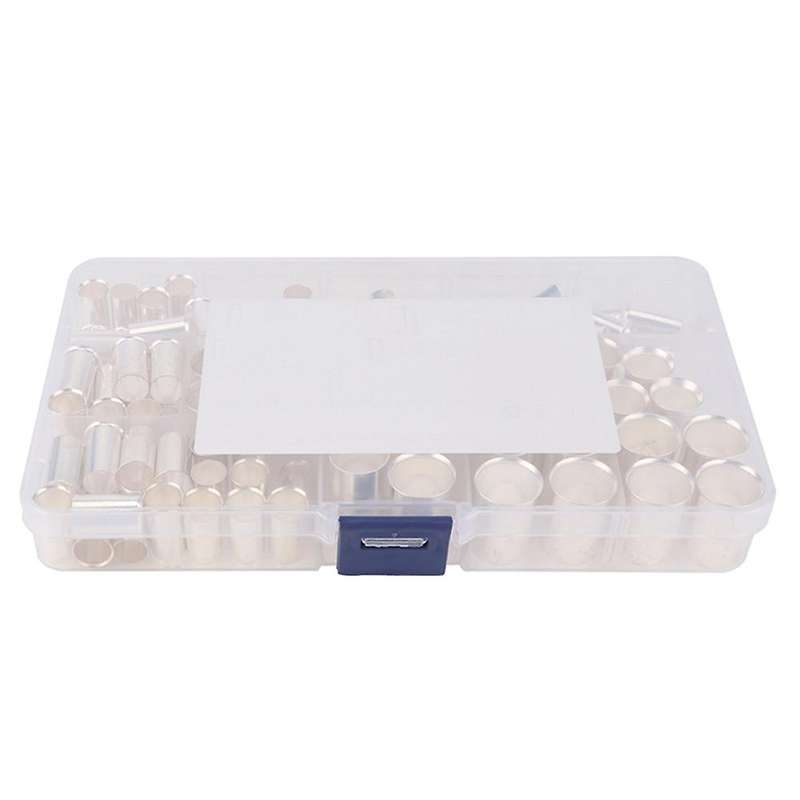 100pcs Awg 4 2 1 2/0 Wire Copper Non Insulated Cord End Terminal Kit
