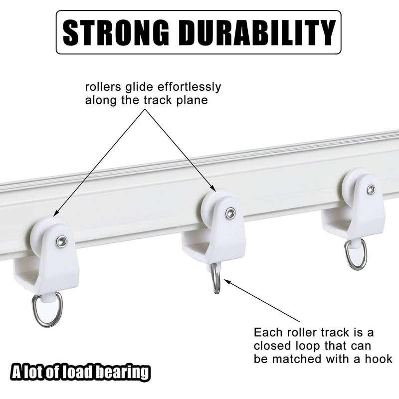 Ceiling Curtain Track Flexible Bendable Curtain Track Rollers