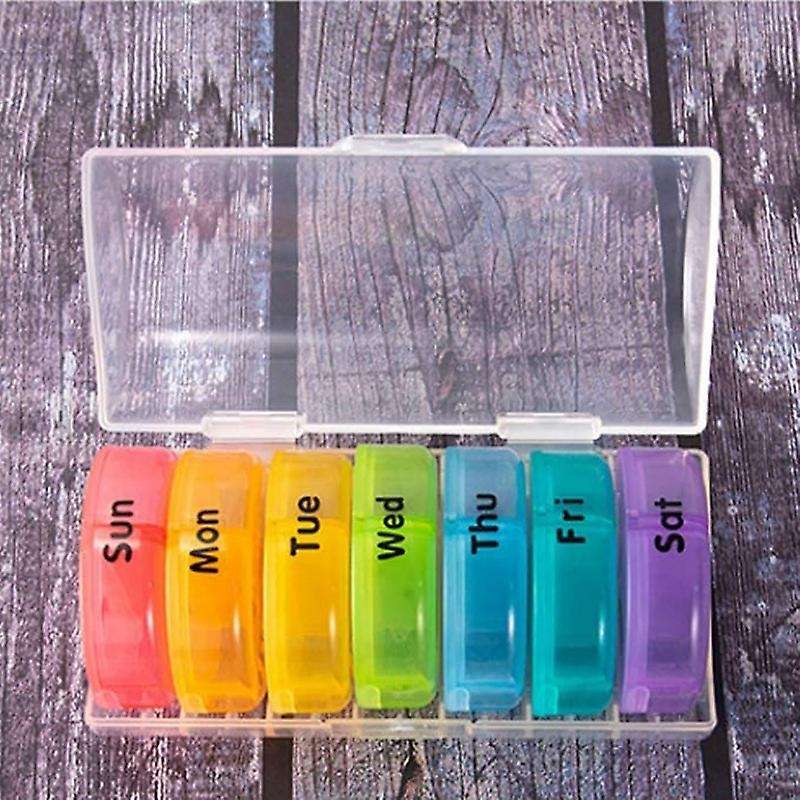Daily Pill Organizer 2 Times A Day Weekly Am Pm Pill Box
