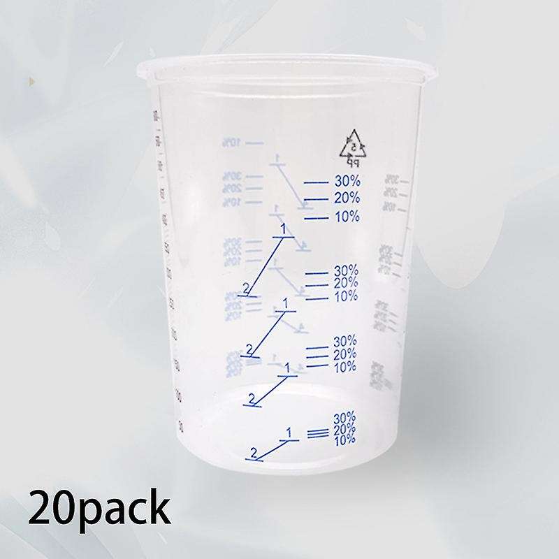 20pcs Plastic Disposable Paint Mixing Cups for Resin Epoxy Pour 600ml