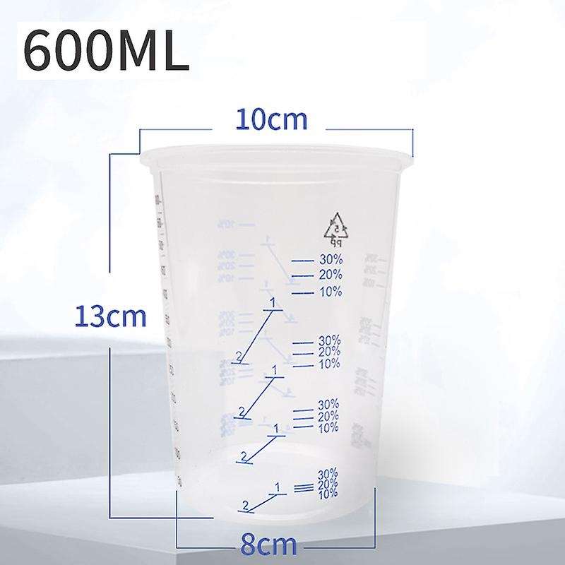20pcs Plastic Disposable Paint Mixing Cups for Resin Epoxy Pour 600ml