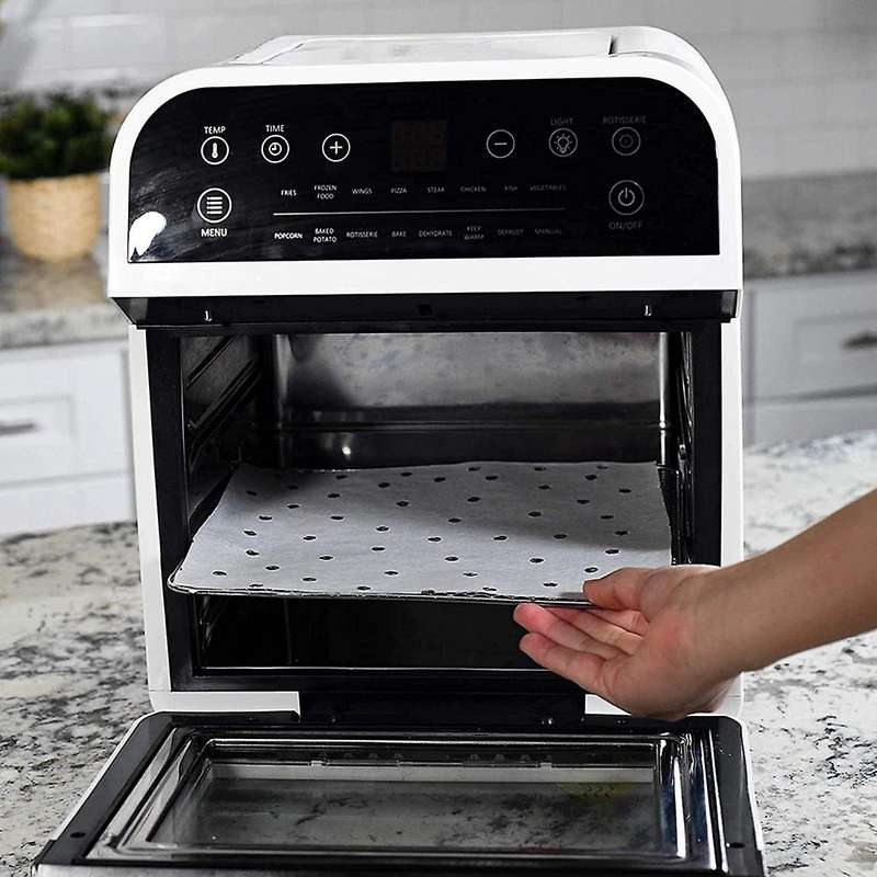 Perforated Parchment Liners for Air Fryer Toaster,100pcs,11.5 X 10 In