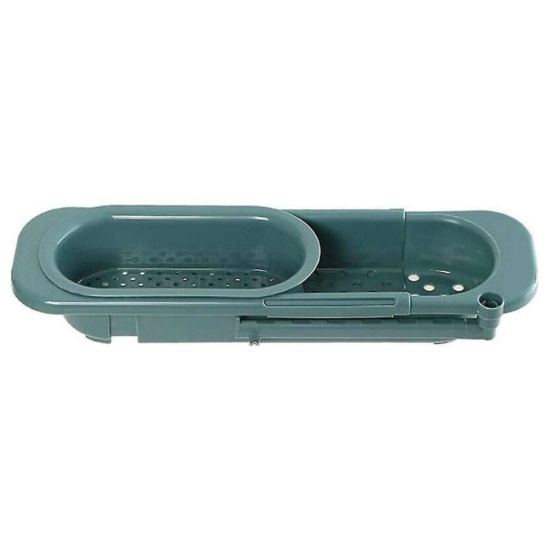 Kitchen Telescopic Sink Rack Shelf Expandable Sink Organizers Green