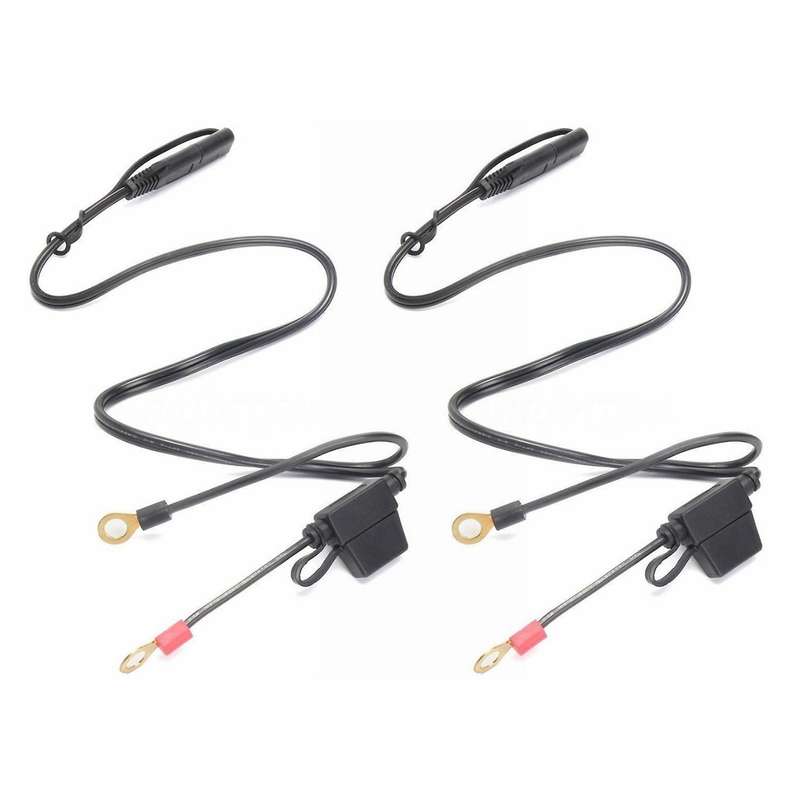 2x Motorcycle Cable Electric Car Charging Line with 10a Fuse
