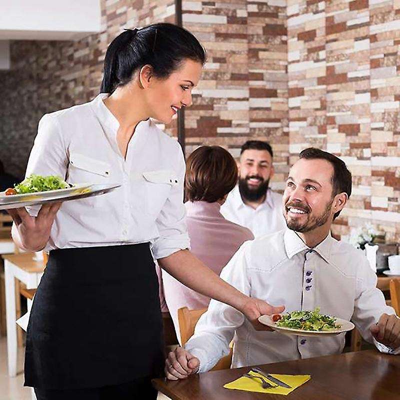 3 Pack 3 Pockets Cotton Waitress Waist Apron-professional Half Apron