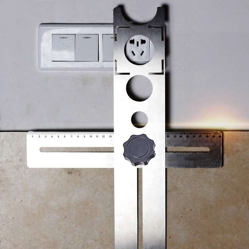 Stainless Steel Ceramic Tile Hole Locator 360 Degree Measure Tools