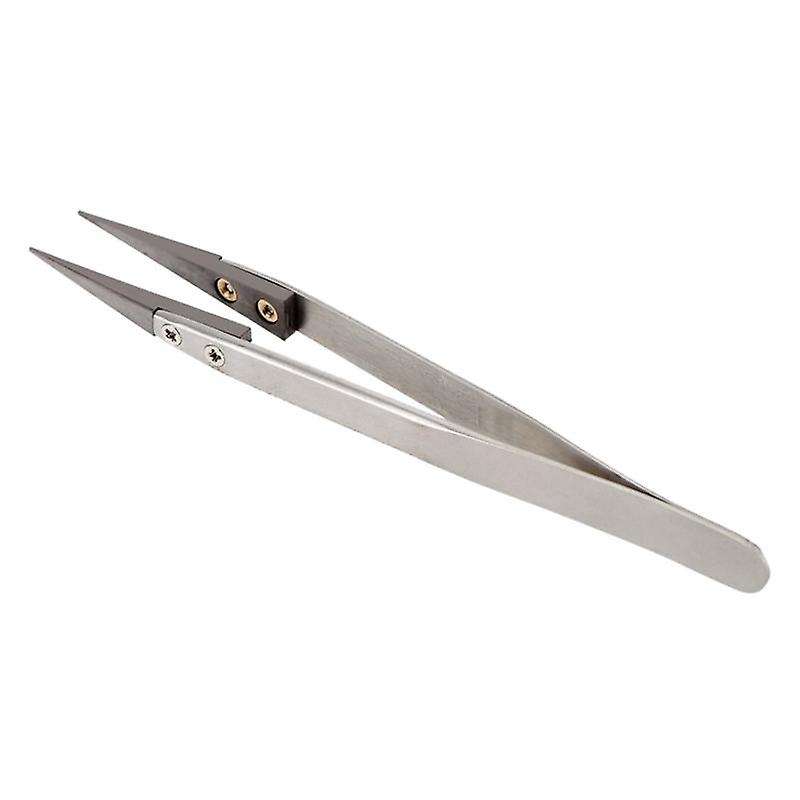 3x Tweezers Ceramic Tweezers with Stainless Steel Handle
