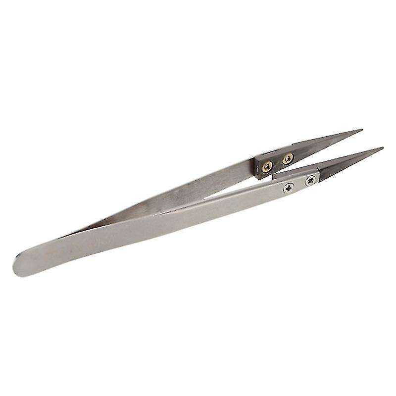 3x Tweezers Ceramic Tweezers with Stainless Steel Handle