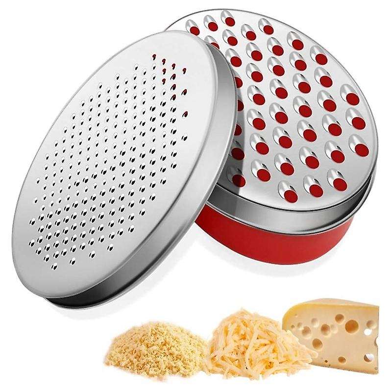 Grater with Food Storage Container for Ginger, Box Grater Red