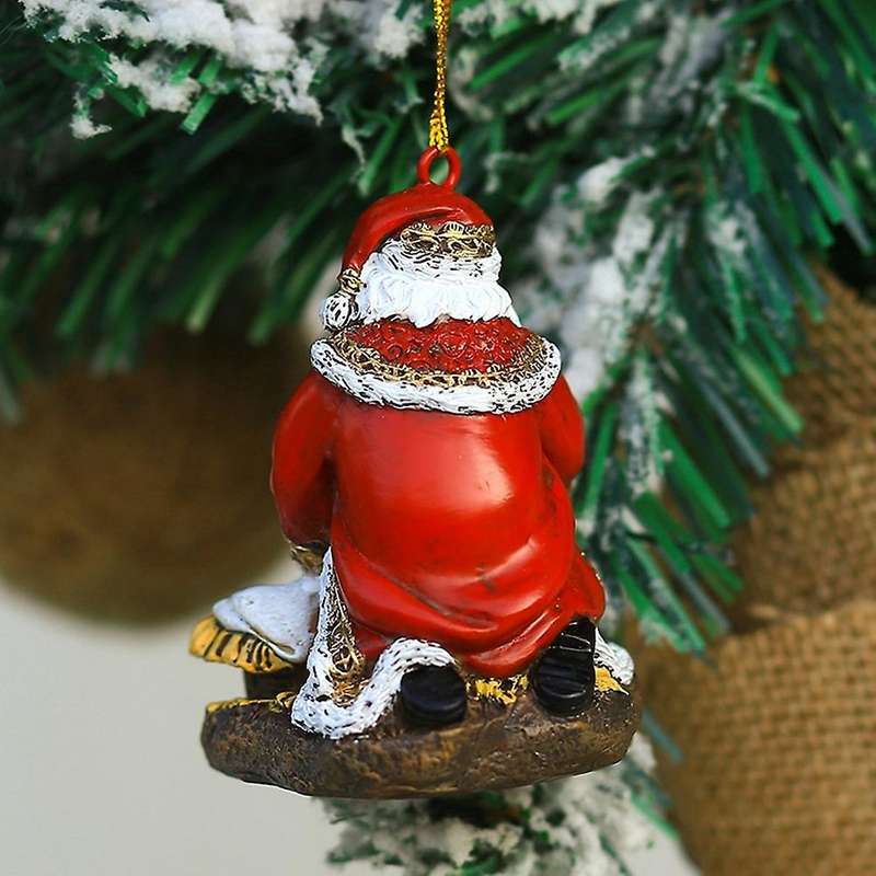 Happy New Year Christmas Ornaments Xmas Gift Resin Crafts Santa Claus