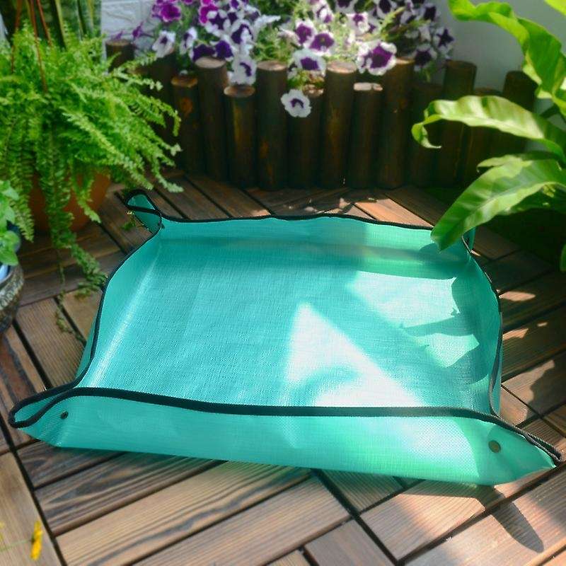 2pcs Plant Transplanting Repotting Mat Foldable Work Cloth Waterproof
