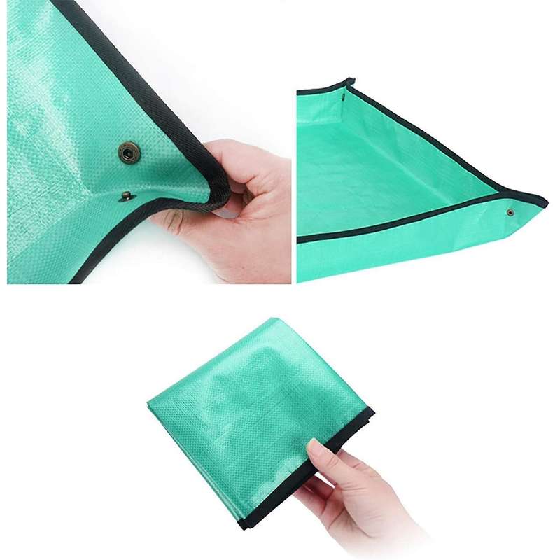 2pcs Plant Transplanting Repotting Mat Foldable Work Cloth Waterproof