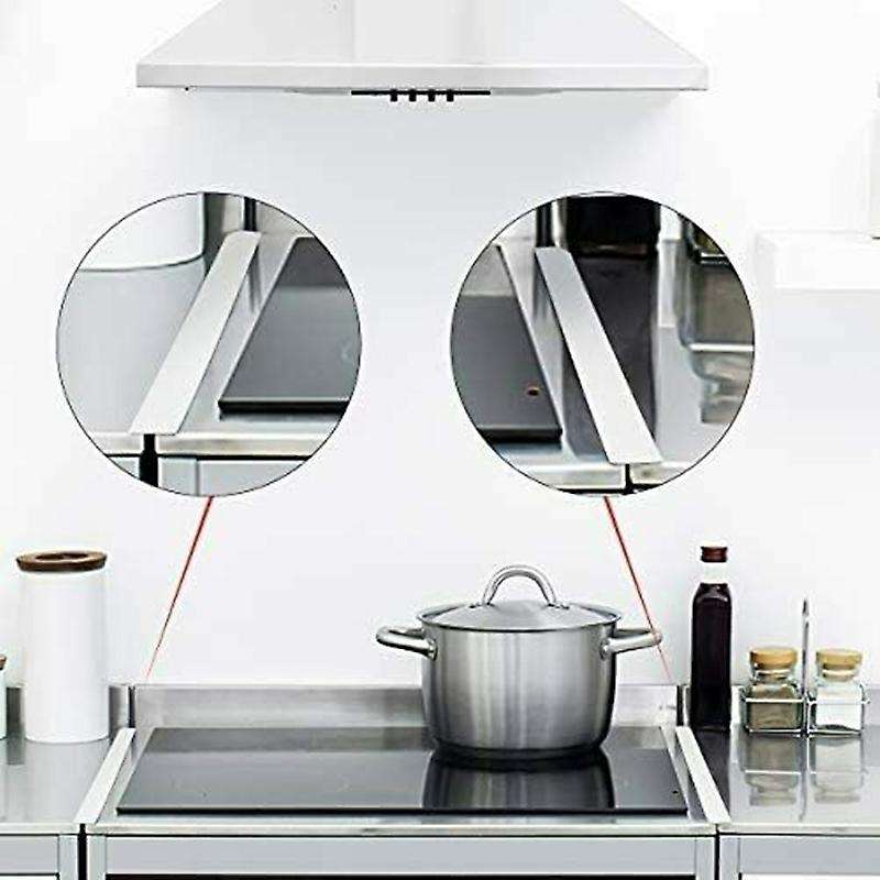2pcs Kitchen Oven Spill Seal Slit Filler Stove Space Bar-black
