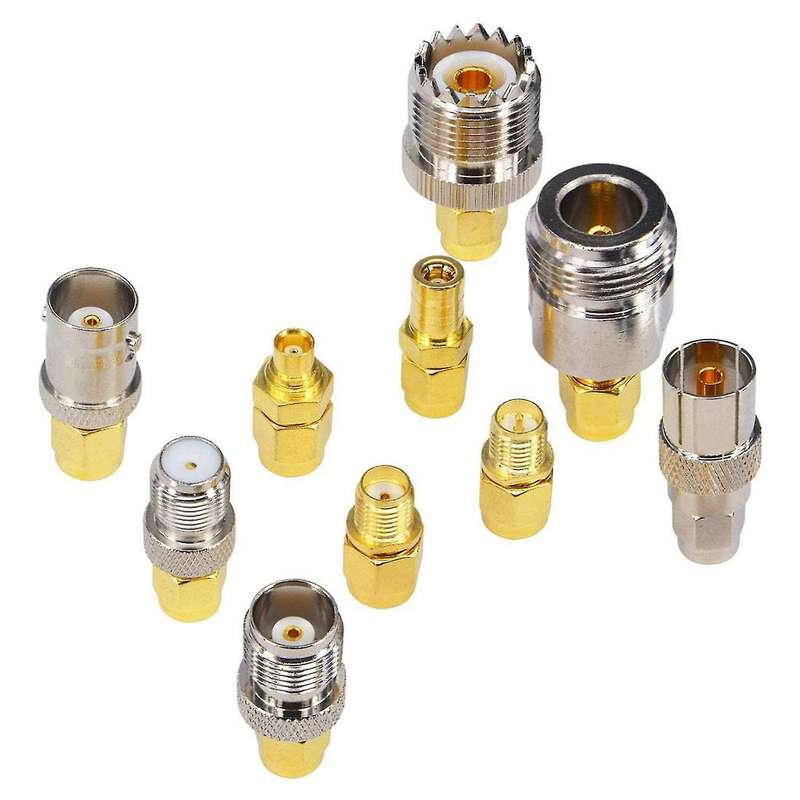 10 Set Sma Adapter Kits Sma Male to N/f/bnc/uhf/mcx/smb/tv/tnc Female