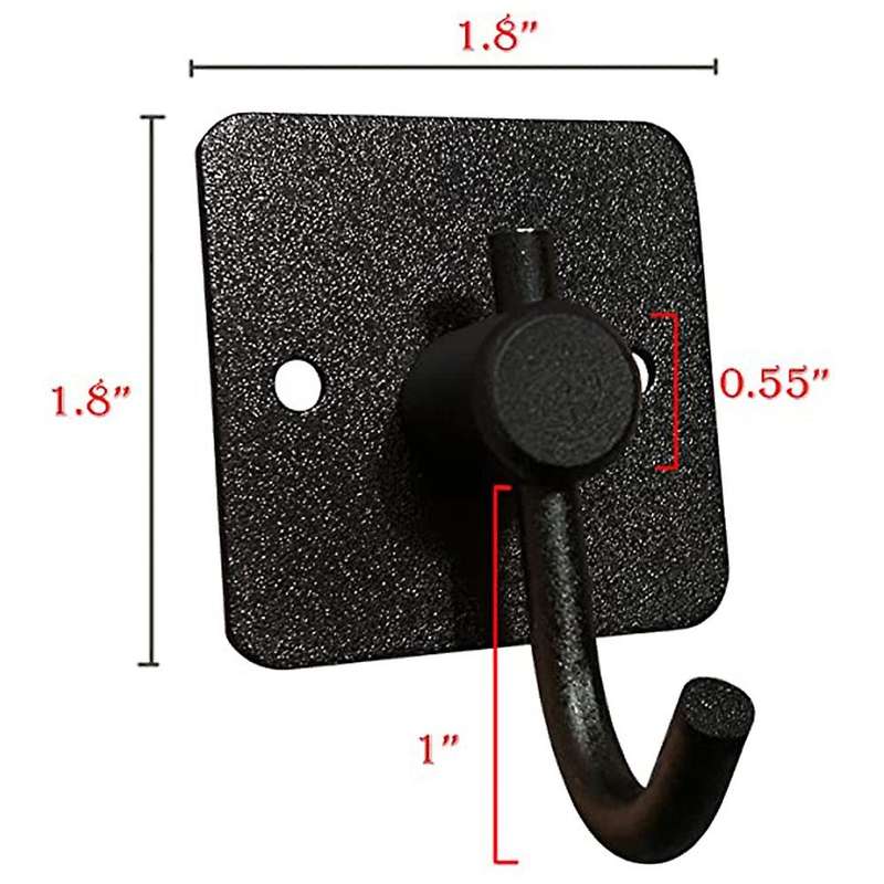 4pcs Towel Hooks Adhesive Wall Mounted Aluminum Hooks (black)