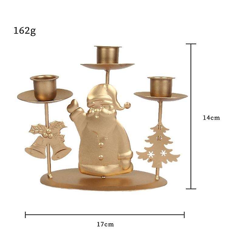 Christmas Candlestick Santa Candlestick for New Year Home Decor A