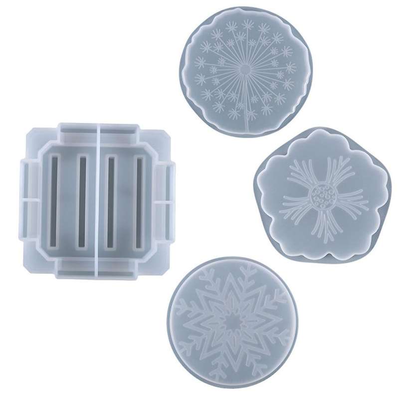 4pcs Diy Crystal Epoxy Mould Irregular Setting Table Silicone Mould