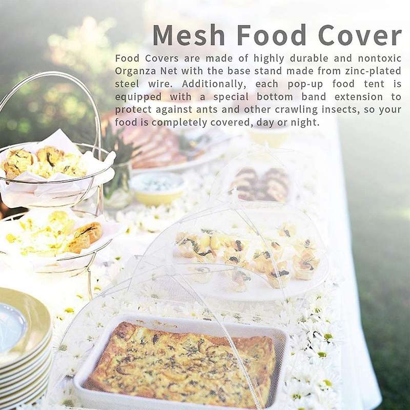 Mesh Food Net Fruit Cover Net 6-piece Large and Sturdy Foldable