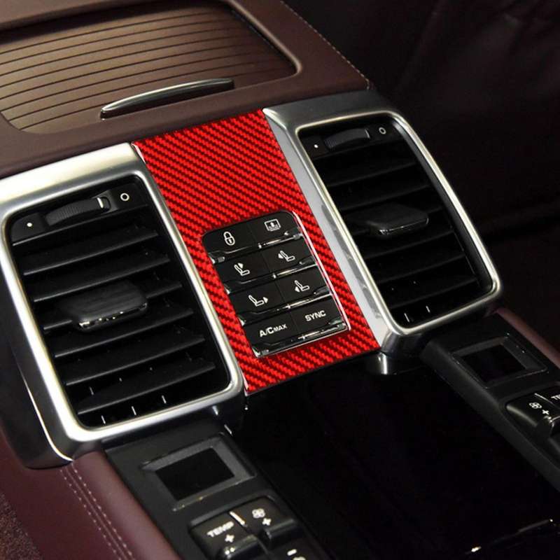Car Rear Seat Adjustment Panel Sticker Trim for Panamera 2010-2016 B
