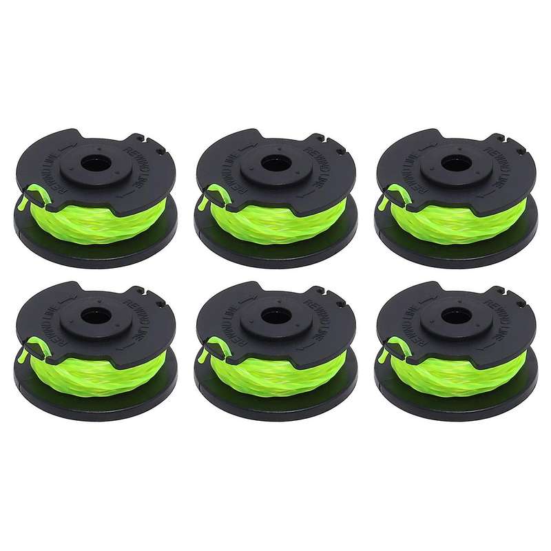 6 Pack Rac143 String Trimmer Replacement Spool Line for Ryobi 36v