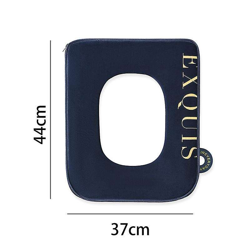 Toilet Seat Cover Pad Square Washable Toilet Lid Cover-red