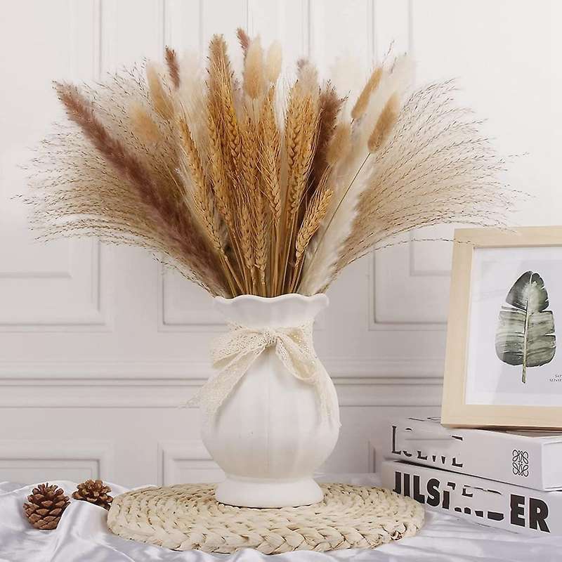 69pcs Natural Dried Pampas Grasses Decoration, Bouquet