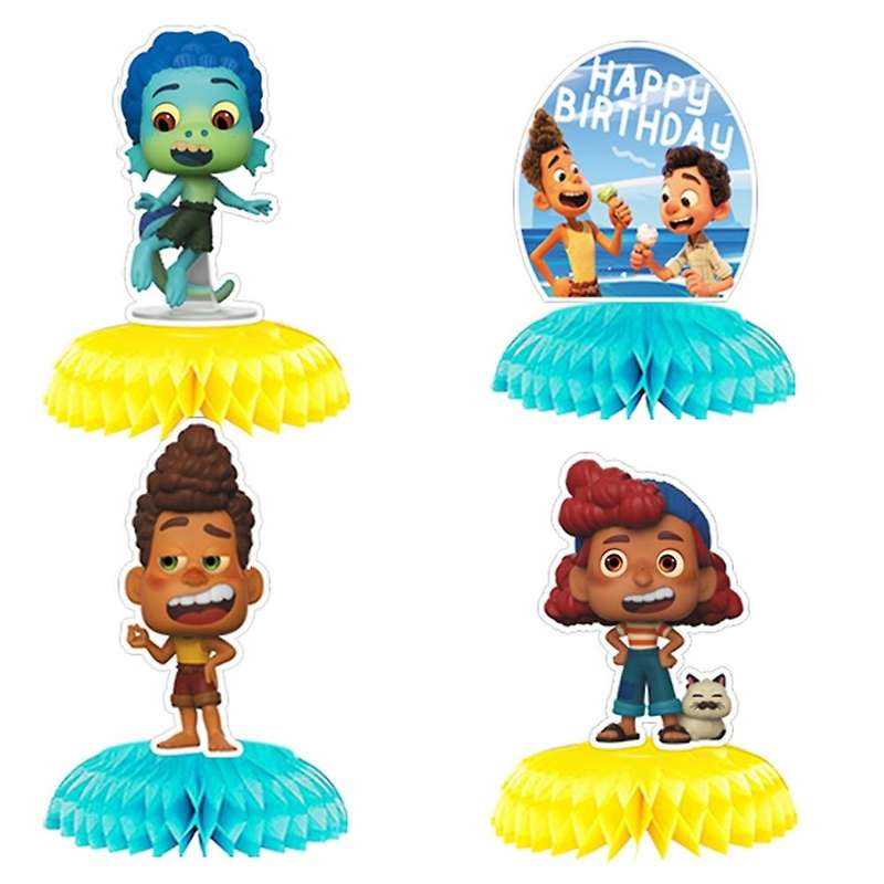 9 Pcs Honeycomb Luca Table Toppers for Kids Birthday Theme Party