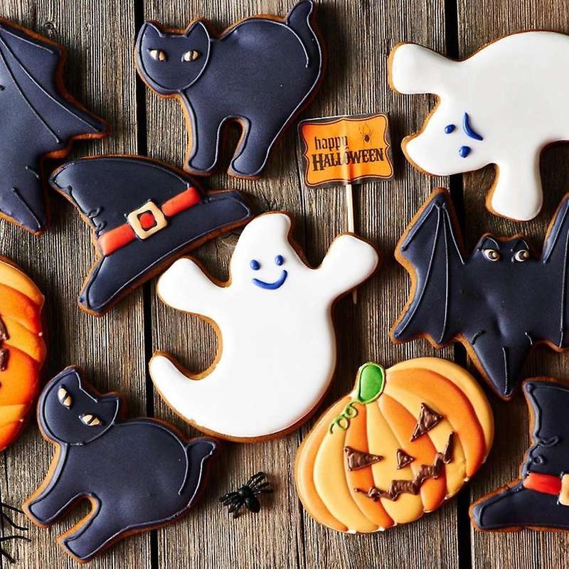 Halloween Cookie Cutters 15 Pcs, Stainless Steel for Cat,bat,ghost