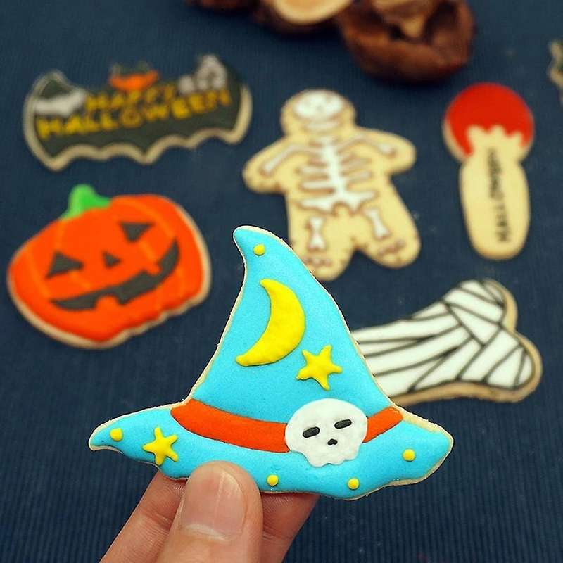 Halloween Cookie Cutters 15 Pcs, Stainless Steel for Cat,bat,ghost