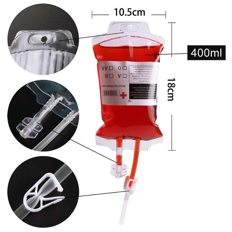 10pcs 400ml Transparent Drink Bag with 10x Stickers Decorations