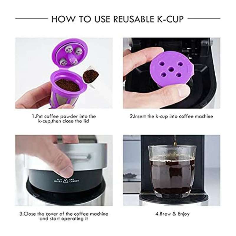 4 Pcs K Supre Compatible Single Serve Coffee Maker Coffee Filters