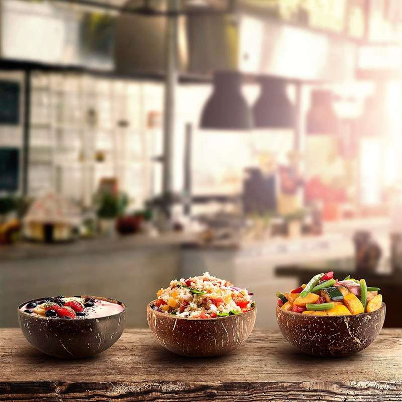 Bowl Wooden Fruit Bowl Handicraft Decoration Creative Coconut Bowls