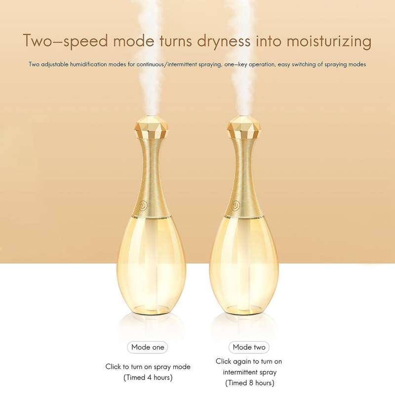 300ml Usb Air Humidifier Cool Mist Maker Fogger with Led Light Pink