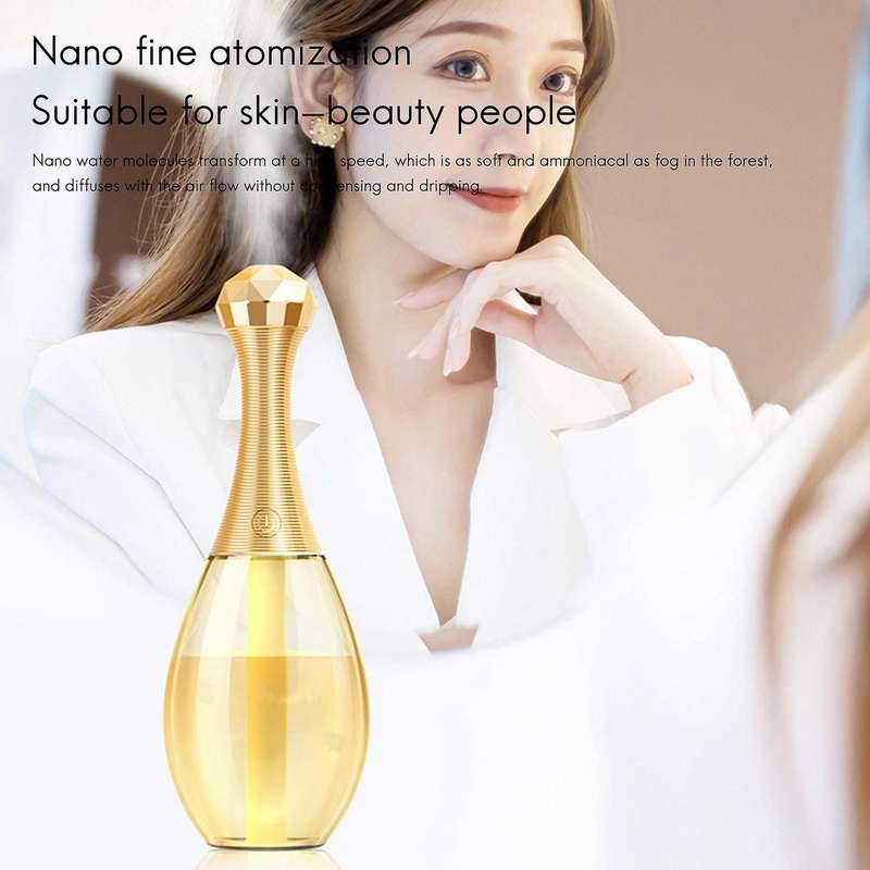 300ml Usb Air Humidifier Cool Mist Maker Fogger with Led Light Pink