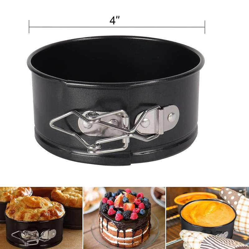 2 Pack 4inch/7inch Non-stick Springform Cake Pans,baking Pans Set