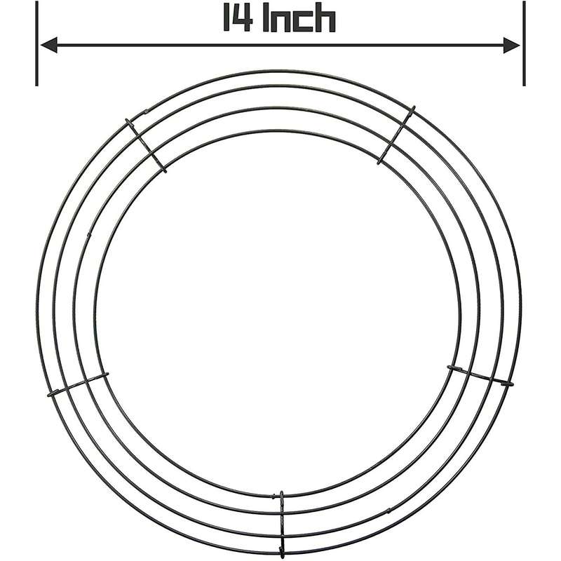 14 Inch Wire Wreath Frame Metal Round Wreath Form Making Rings