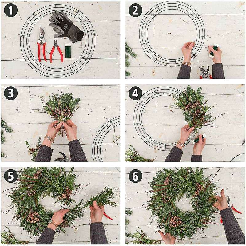 14 Inch Wire Wreath Frame Metal Round Wreath Form Making Rings