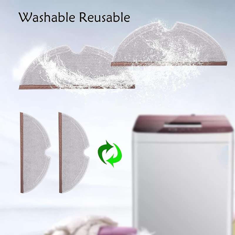 6 Mop Cloth for Roborock S4 S5 S6 E4 E20 E25 E35 S50 Mijia Robotic