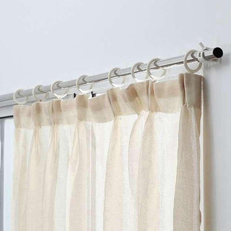 2set 4pcs Self-adhesive Hooks Wall Mounted Curtain Rod Bracket