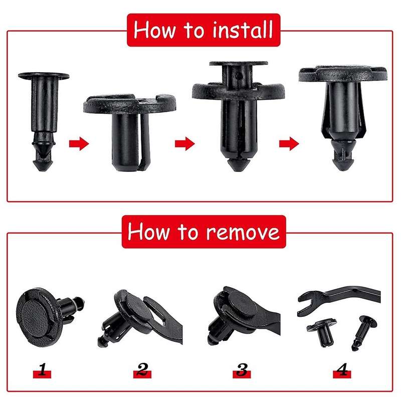 200pcs Bumper Clips 8mm for Infiniti Plastic Rivet Retainer Clips