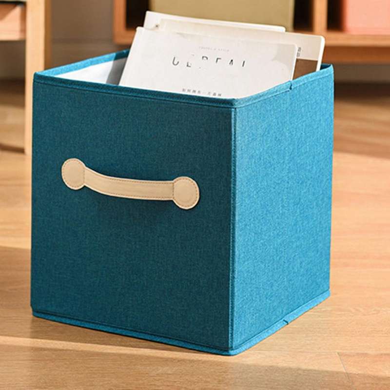 Fabric Storage Folding Children's Toy Storage Box Bedroom Gray