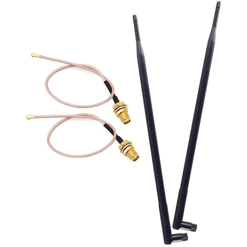 Wi-fi Long Range Dual Band 9 Dbi Antenna Rf Female Pigtail Antenna