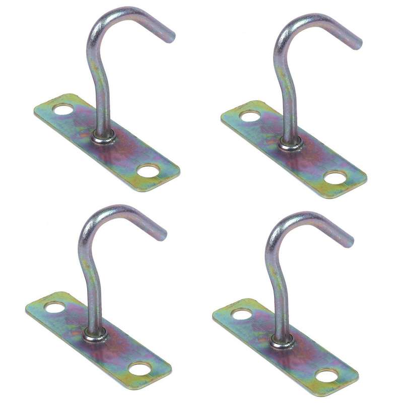 4x Fan Fixture Metal J Shaped Ceiling Mount Hook Hanger 80mm Height