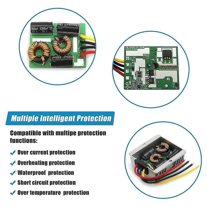 Dc Converter Dc 24v Step Down to 12v 5a 60w for Golf Cart Club